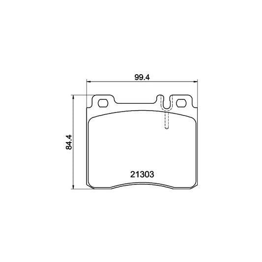Hella 8DB 355 007 551 Brake Pad Set Suitable For Mercedes Benz S Class Prepared For Wear Indicator