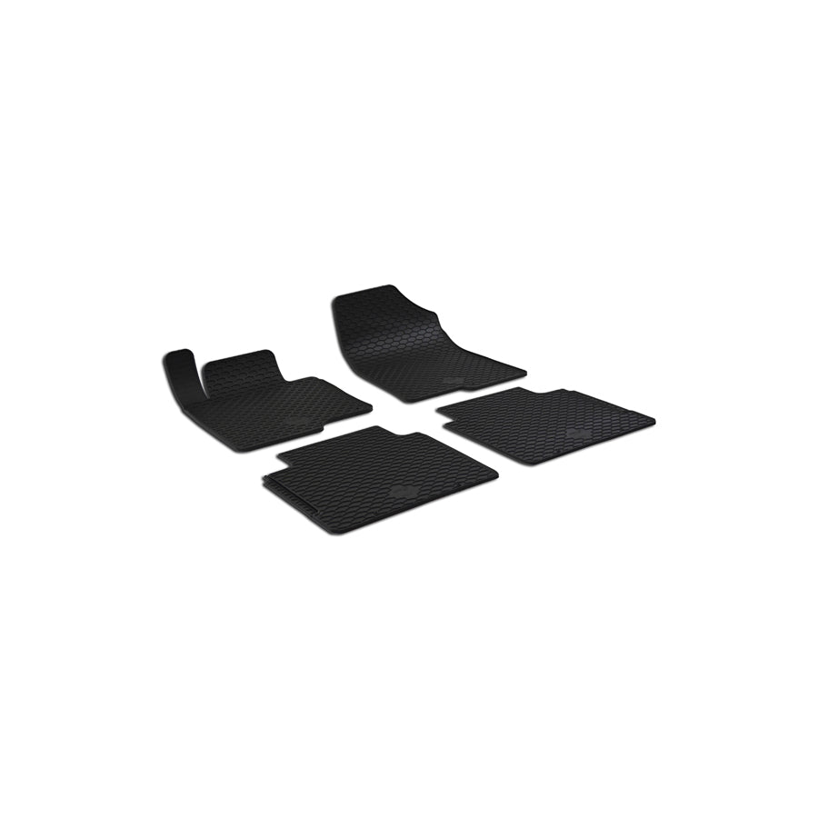 WALSER 50776 Floor mat set for KIA OPTIMA Elastomer, Front and Rear, Quantity: 4, Black