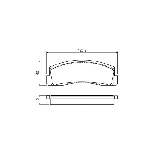 Bosch 0986494543 Brake Pad Set For Chevrolet Niva I With Anti Squeak Plate With Mounting Manual BP1464
