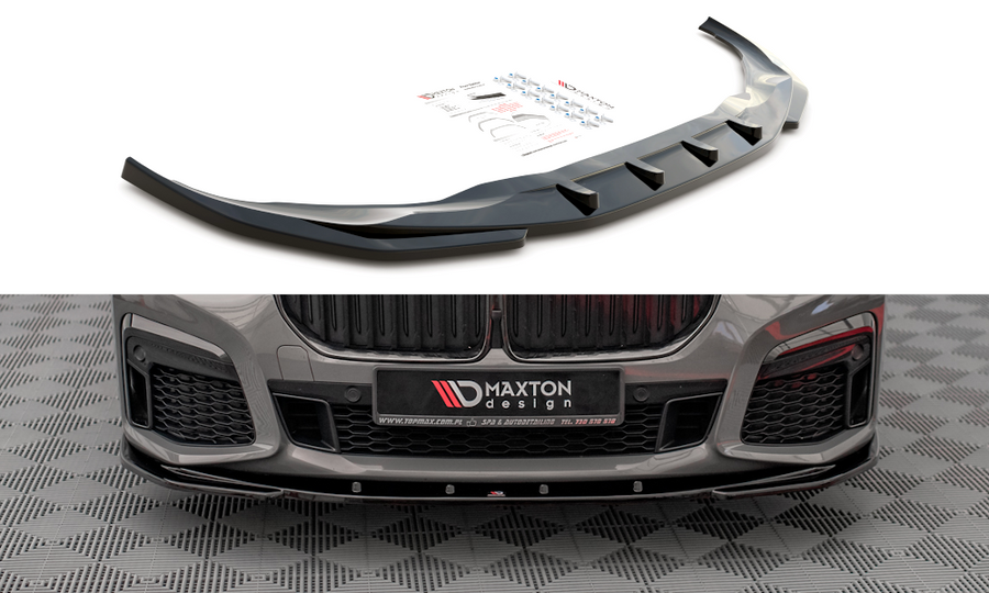Maxton Design BM-7-11F-MPACK-FD1T Front Splitter V.1 BMW Series 7 G11 M-Pack Facelift | Duco Car Parts UK Car Parts