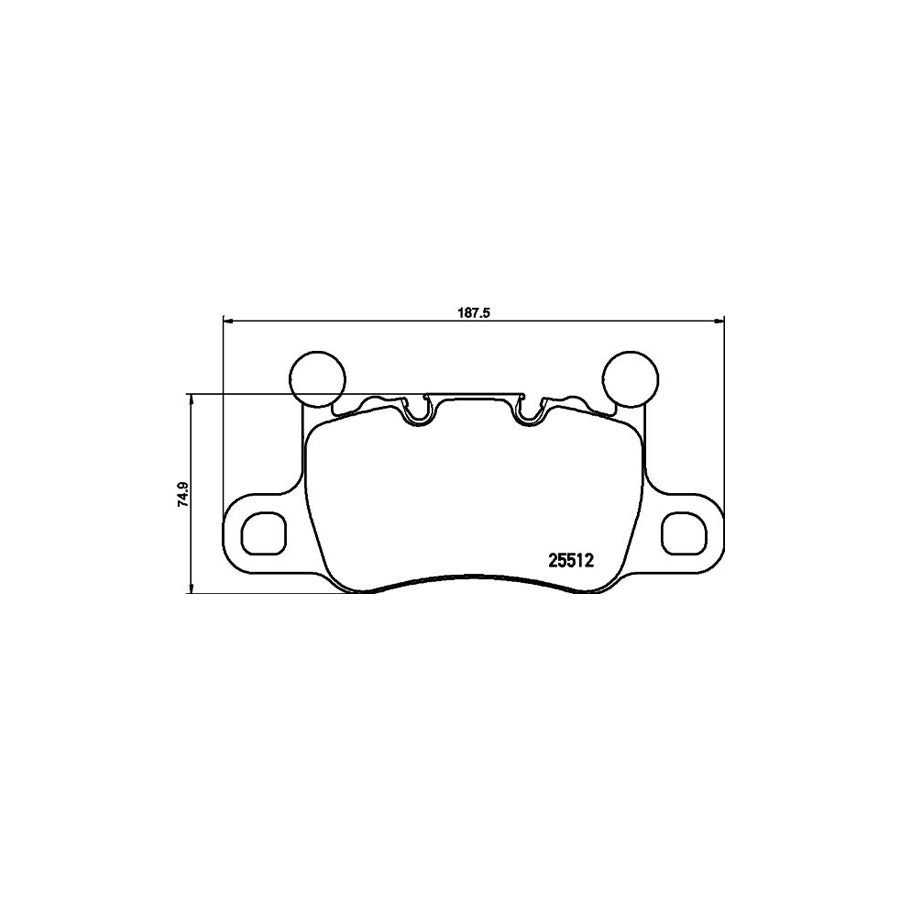 Brembo P 65 038 Brake Pad Set Prepared For Wear Indicator With Counterweights
