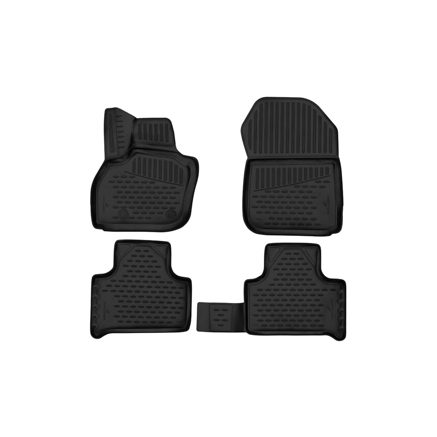 WALSER Tailored, XTR 75154 Floor mat set Elastomer, Front and Rear, Black