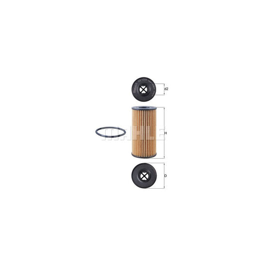 MAHLE ORIGINAL OX 1308D Oil Filter Filter Insert