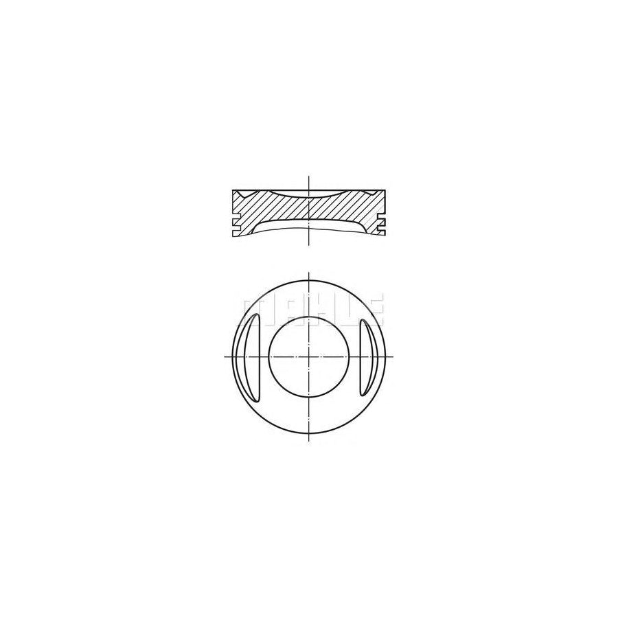 MAHLE ORIGINAL 009 20 01 Piston 84,4 mm, with piston rings