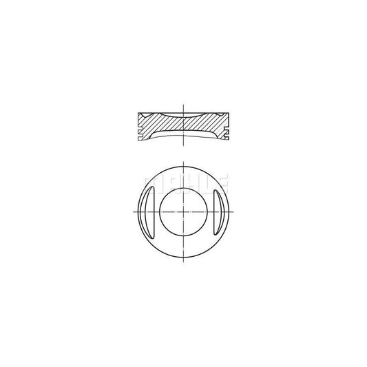 MAHLE ORIGINAL 009 20 01 Piston 84,4 mm, with piston rings