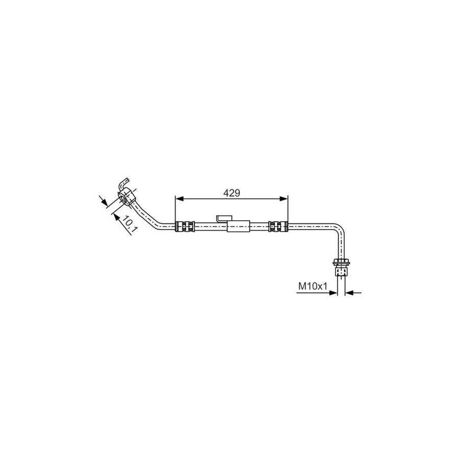 BOSCH 1 987 476 510 Brake Hose for FORD TRANSIT 429Mm M10X1 