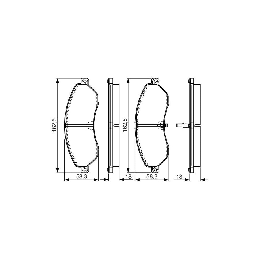 Bosch 0986Tb3226 Brake Pad Set With Acoustic Wear Warning 