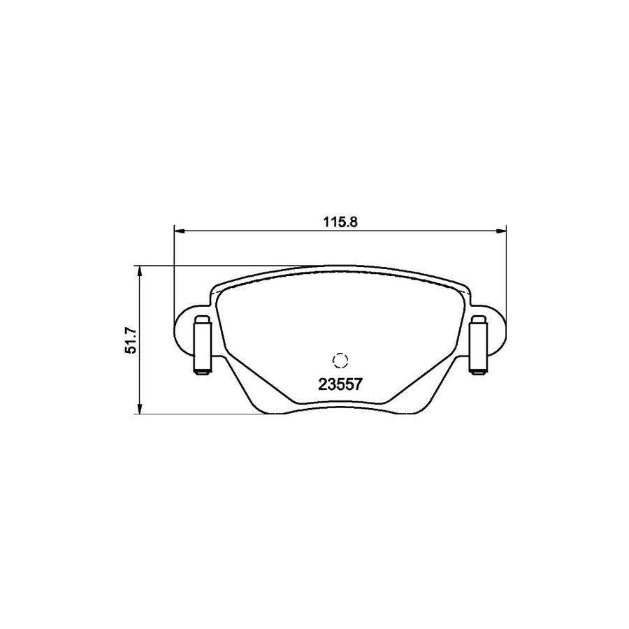 Hella 8DB 355 012 211 Brake Pad Set For Renault Kangoo Not Prepared For Wear Indicator With Brake Caliper Screws