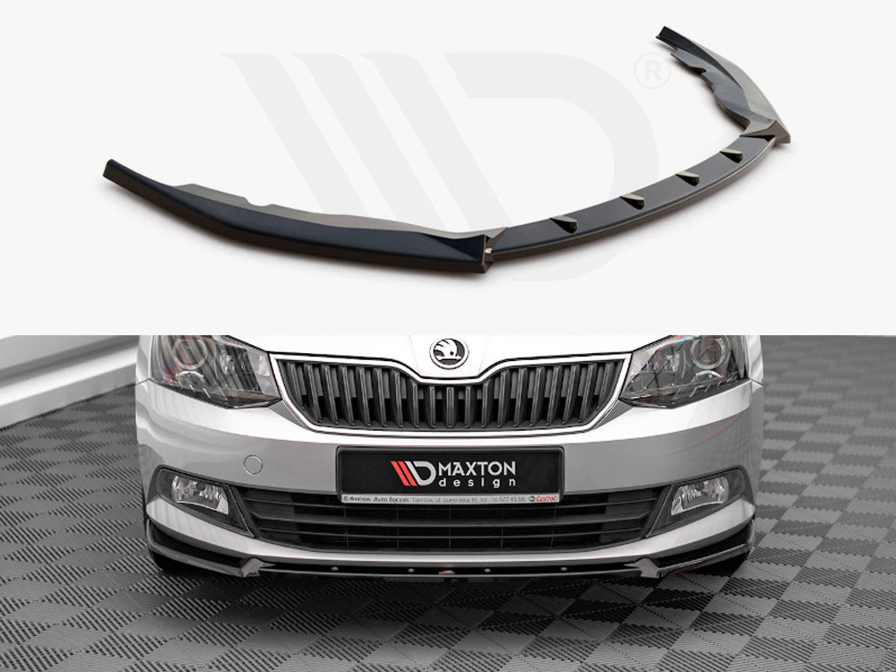 Maxton Design SK-FA-3-FD1T Front Splitter V.1 Skoda Fabia MK3 (2014-2019) | Duco Car Parts UK Car Parts