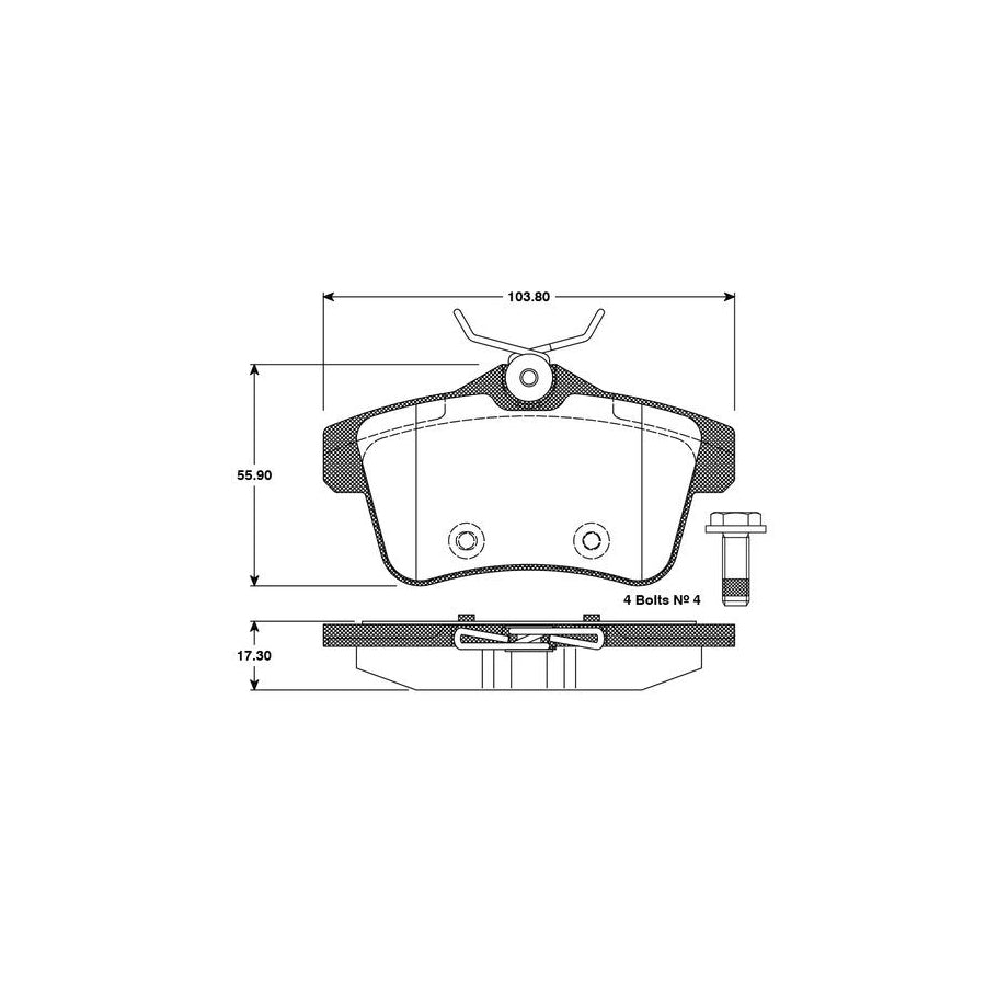 Bosch 0986Tb3101 Brake Pad Set 