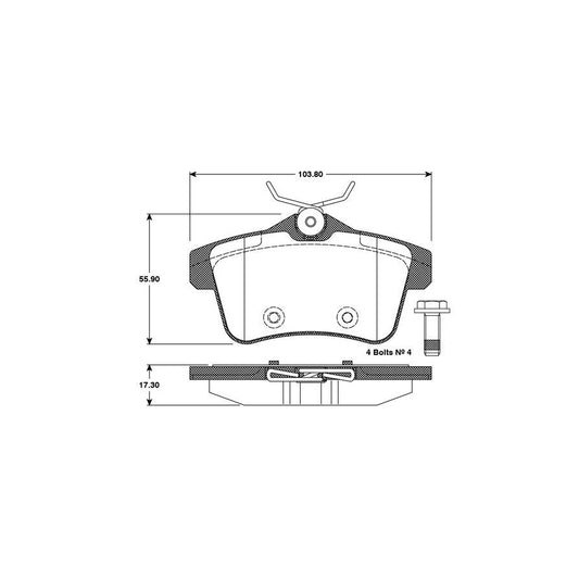 Bosch 0986Tb3101 Brake Pad Set 