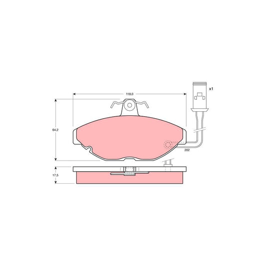 TRW Gdb428 Brake Pad Set Incl Wear Warning Contact With Brake Caliper Screws With Accessories