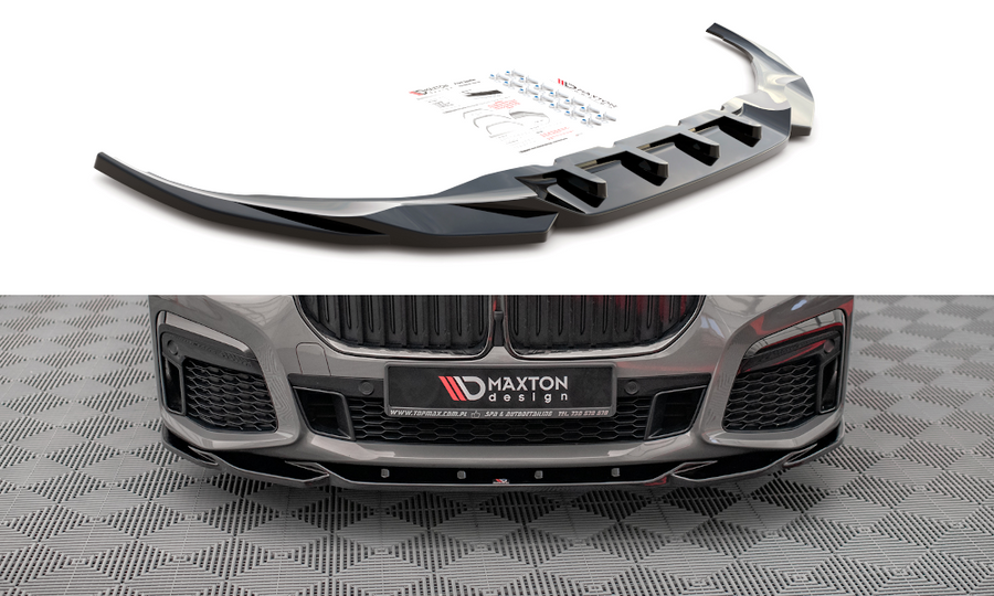 Maxton Design BM-7-11F-MPACK-FD2T Front Splitter V.2 BMW Series 7 G11 M-Pack Facelift | Duco Car Parts UK Car Parts