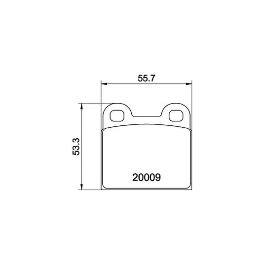 Hella 8DB 355 006 991 Brake Pad Set Not Prepared For Wear Indicator
