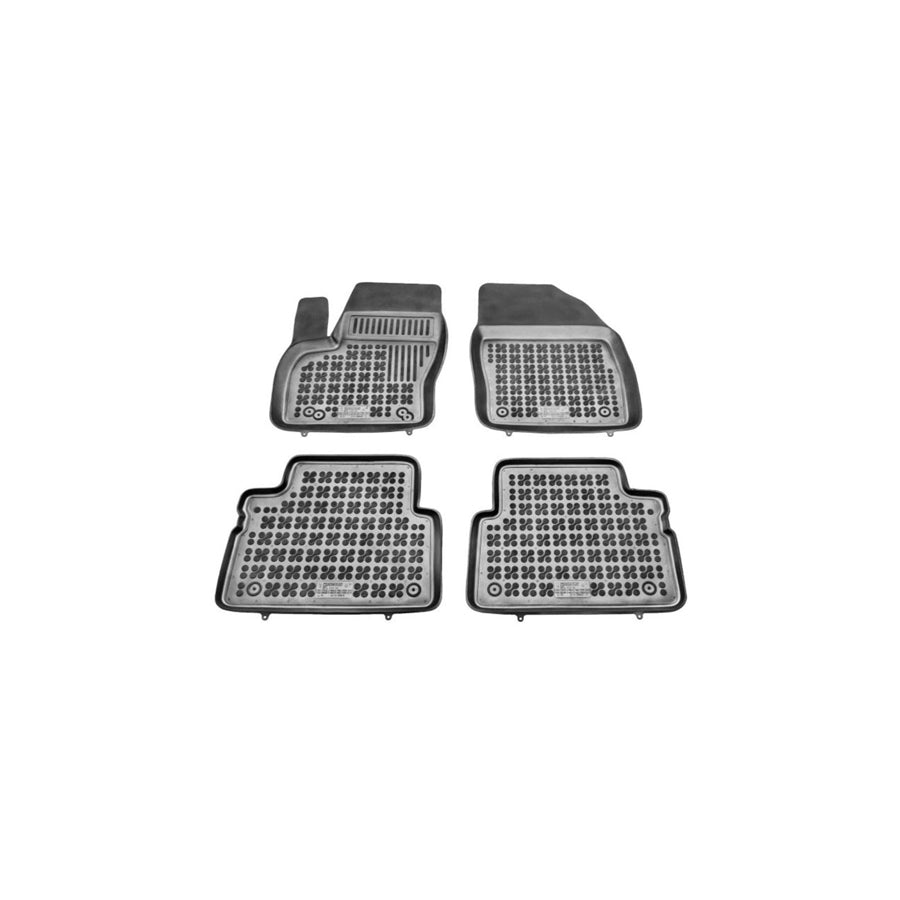 REZAW PLAST Tailored 200612 Floor mat set Elastomer, Front and Rear, Quantity: 4, Black