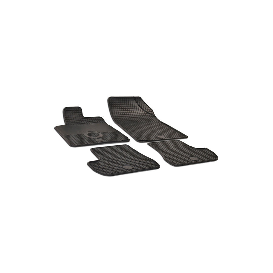 WALSER 50329 Floor mat set for CITRO??? C2 Elastomer, Front and Rear, Quantity: 4, Black
