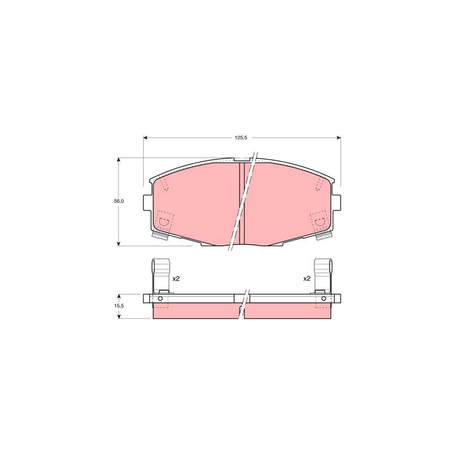 TRW Gdb880 Brake Pad Set With Acoustic Wear Warning