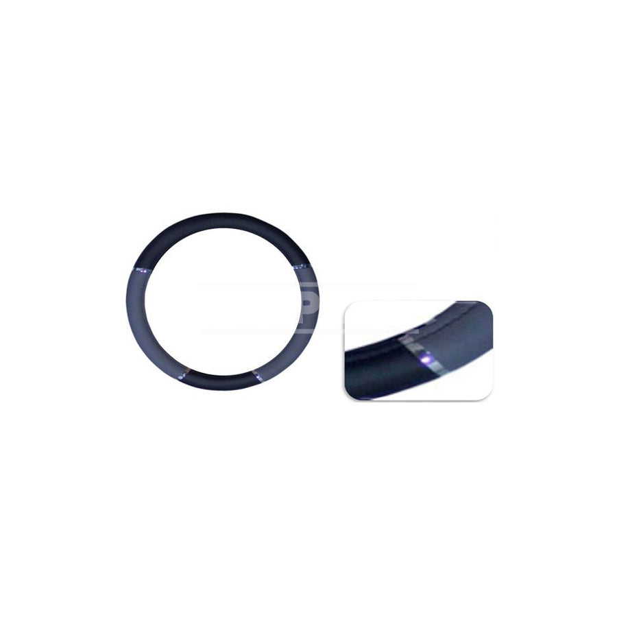 CARPRISS 79323316 Steering wheel cover Black, Grey, ?: 37-39cm, PU (Polyurethane), Thermoplast