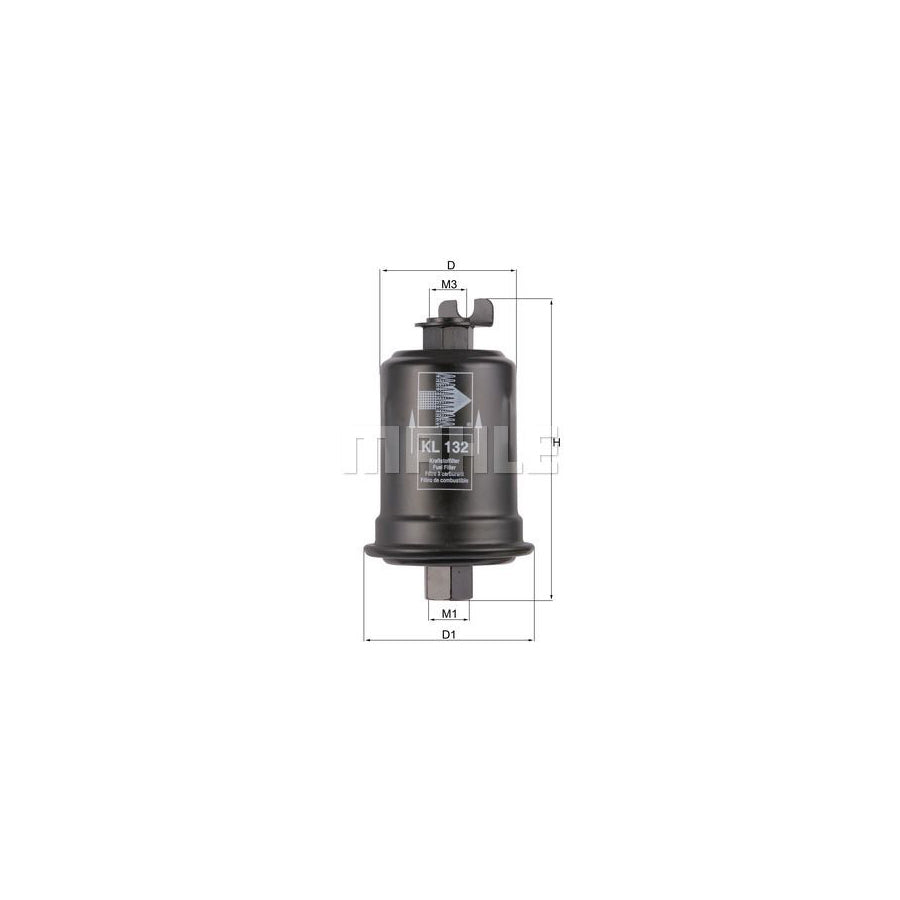 MAHLE ORIGINAL KL 132 Fuel filter In-Line Filter