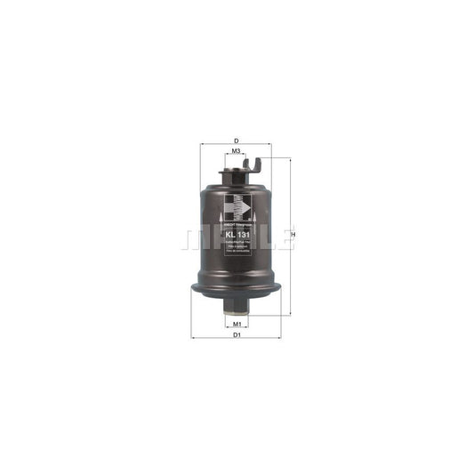 MAHLE ORIGINAL KL 131 Fuel filter for MITSUBISHI SIGMA In-Line Filter