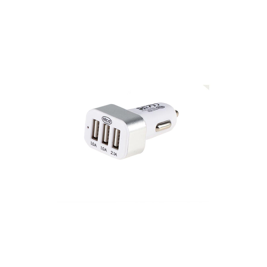 ALCA 510520 In-car charger 12, 24V, Number of inlets/outlets: 3 USB, Silver, White