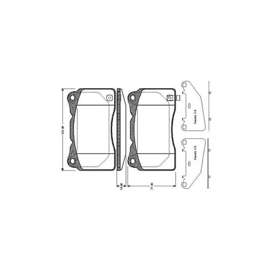 Bosch 0986Tb2773 Brake Pad Set Excl Wear Warning Contact With Accessories