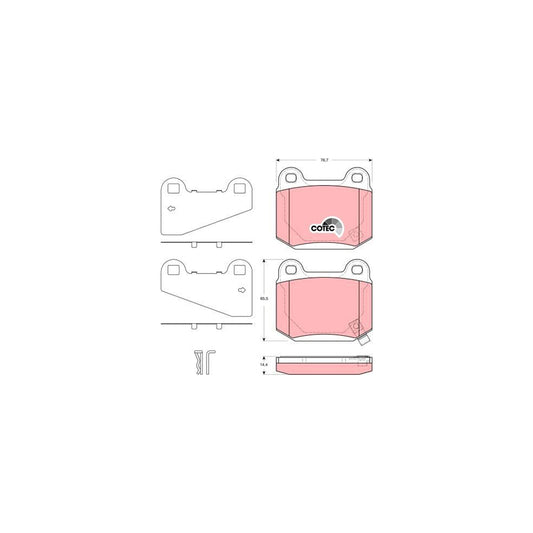 TRW Cotec Gdb3350 Brake Pad Set With Acoustic Wear Warning