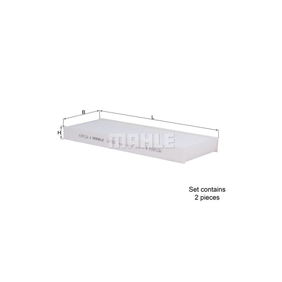 MAHLE ORIGINAL LA 921/S Pollen filter Particulate Filter