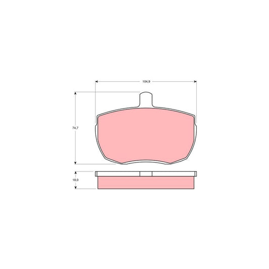 TRW Gdb341 Brake Pad Set Not Prepared For Wear Indicator