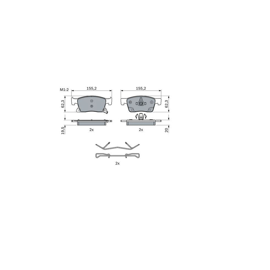 Bosch 0986424329 Brake Pad Set BP2357
