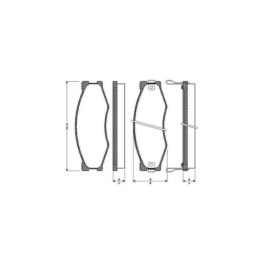 Bosch 0986Tb2098 Brake Pad Set Excl Wear Warning Contact With Accessories