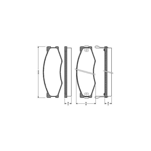 Bosch 0986Tb2098 Brake Pad Set Excl Wear Warning Contact With Accessories