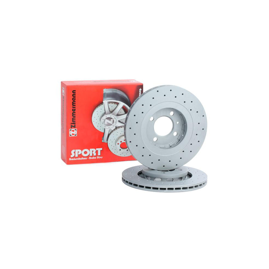 ZIMmERMANN SPORT COAT Z 600 1601 52 Brake Disc Externally Vented Perforated Coated