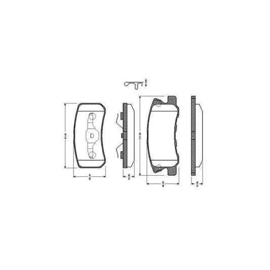 Bosch 0986Tb2385 Brake Pad Set Excl Wear Warning Contact With Accessories