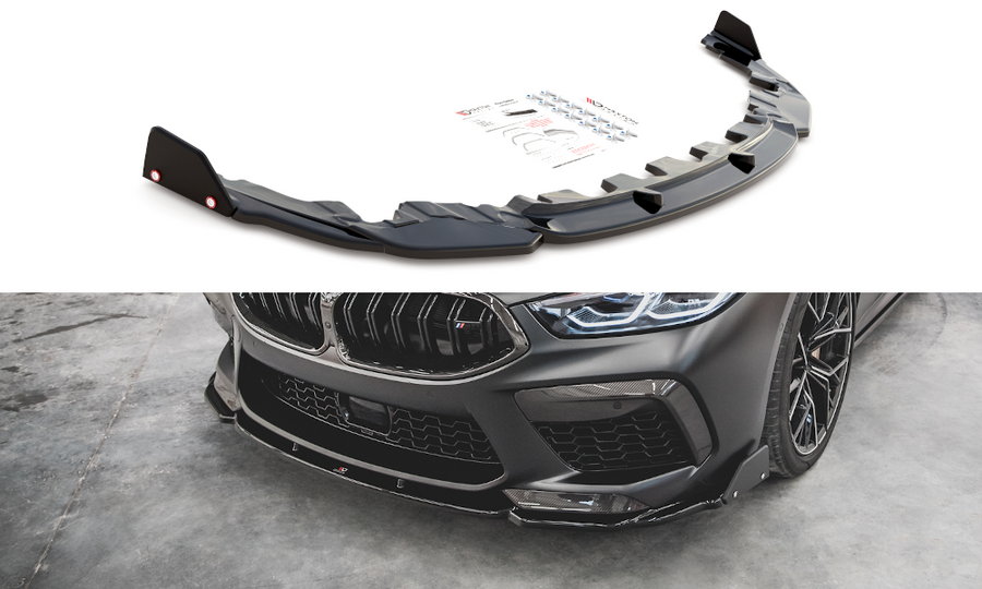 Maxton Design BM-M8-G16-FD1T+FSF Front Splitter + Flaps V.1 BMW M8 F9X | Duco Car Parts UK Car Parts