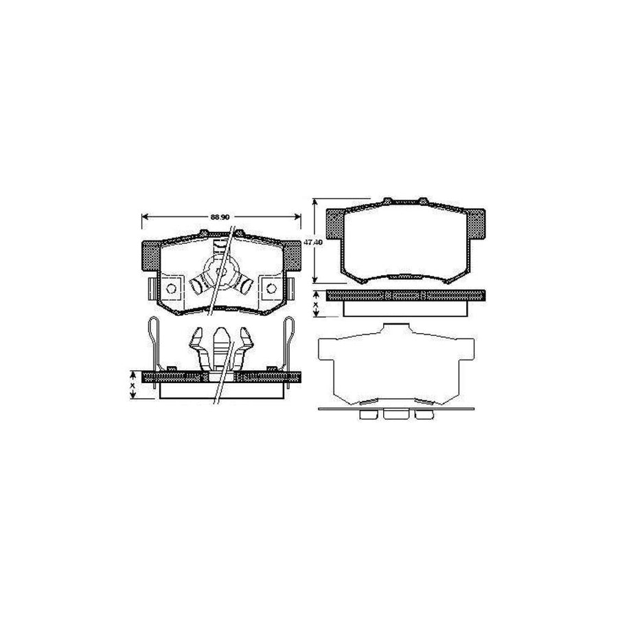 Bosch 0986Tb2985 Brake Pad Set Excl Wear Warning Contact With Accessories