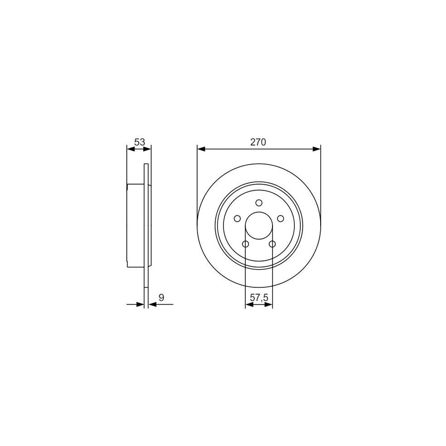 BOSCH 0 986 479 A79 Brake Disc Solid Oiled
