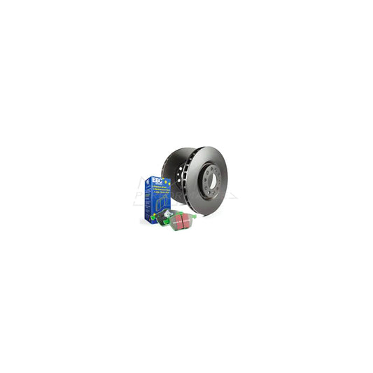 EBC Mercedes-Benz W203 CL203 C209 R171 Greenstuff 2000 Series Sport Brakes Pad And Premium OE Replacement Drilled Disc Kit To Fit Front - Brembo Caliper (Inc. C320, E300, S320 & SL280)