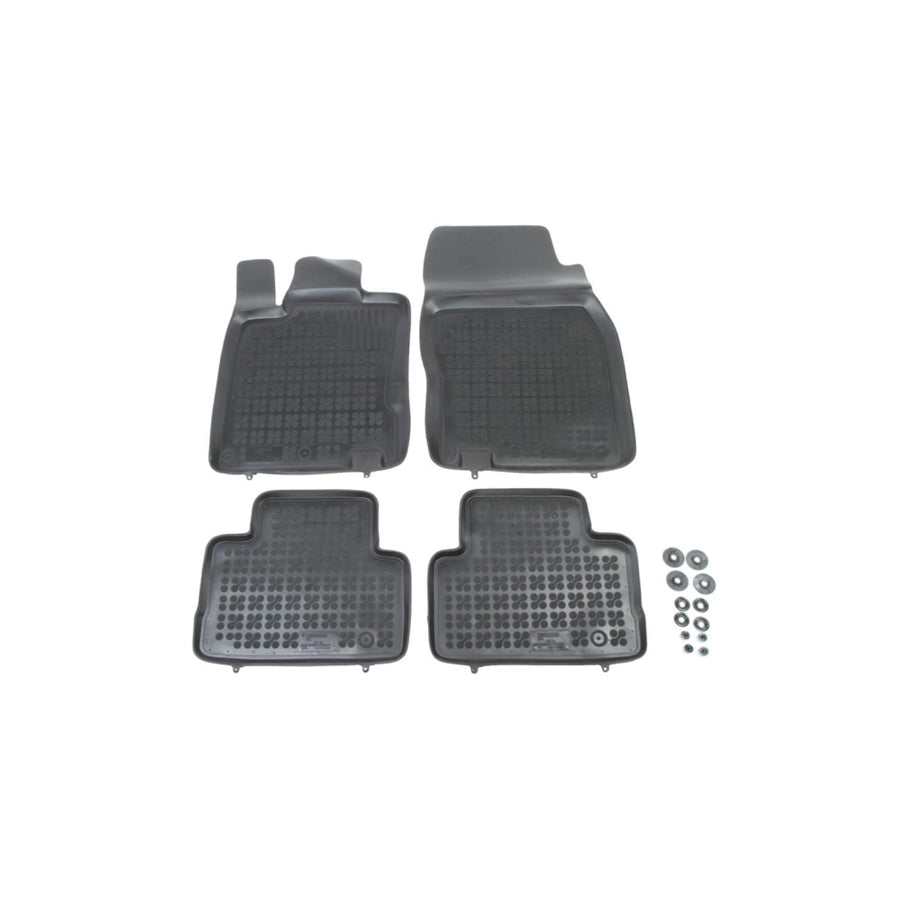 REZAW PLAST 201819 Floor mat set for NISSAN Qashqai II (J11) Elastomer, Front and Rear, Black