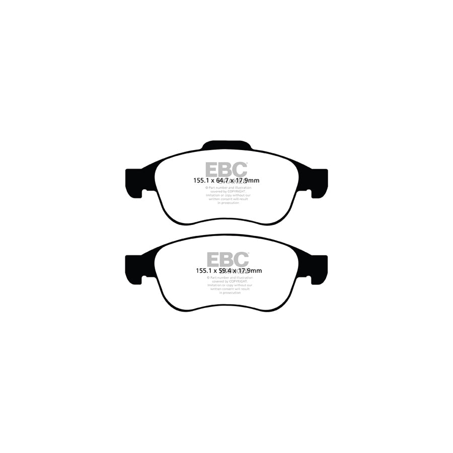 EBC PLK1725 Renault Megane Yellowstuff Pads and Brake Line Performance Pack - TRW Caliper 2 | Duco Car Parts UK Car Parts