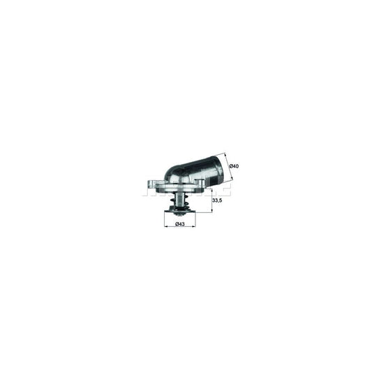 MAHLE ORIGINAL TI 43 92D Engine thermostat Opening Temperature: 92°C, with seal