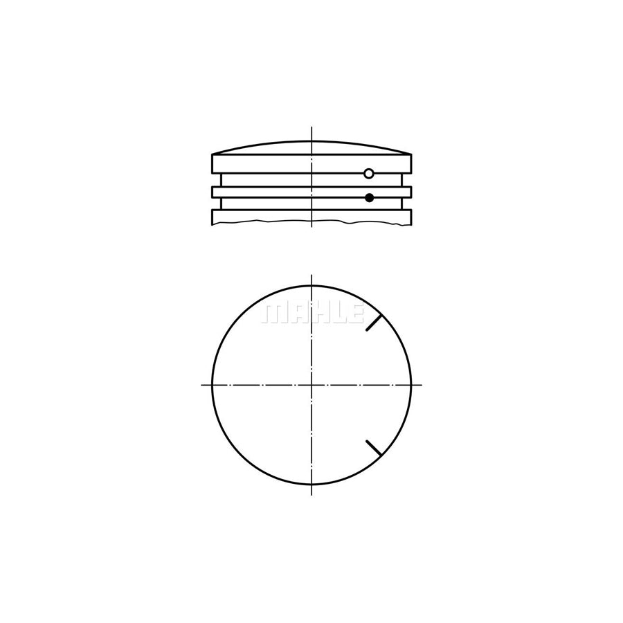 MAHLE ORIGINAL 533 09 00 Piston 52,0 mm, without cooling duct