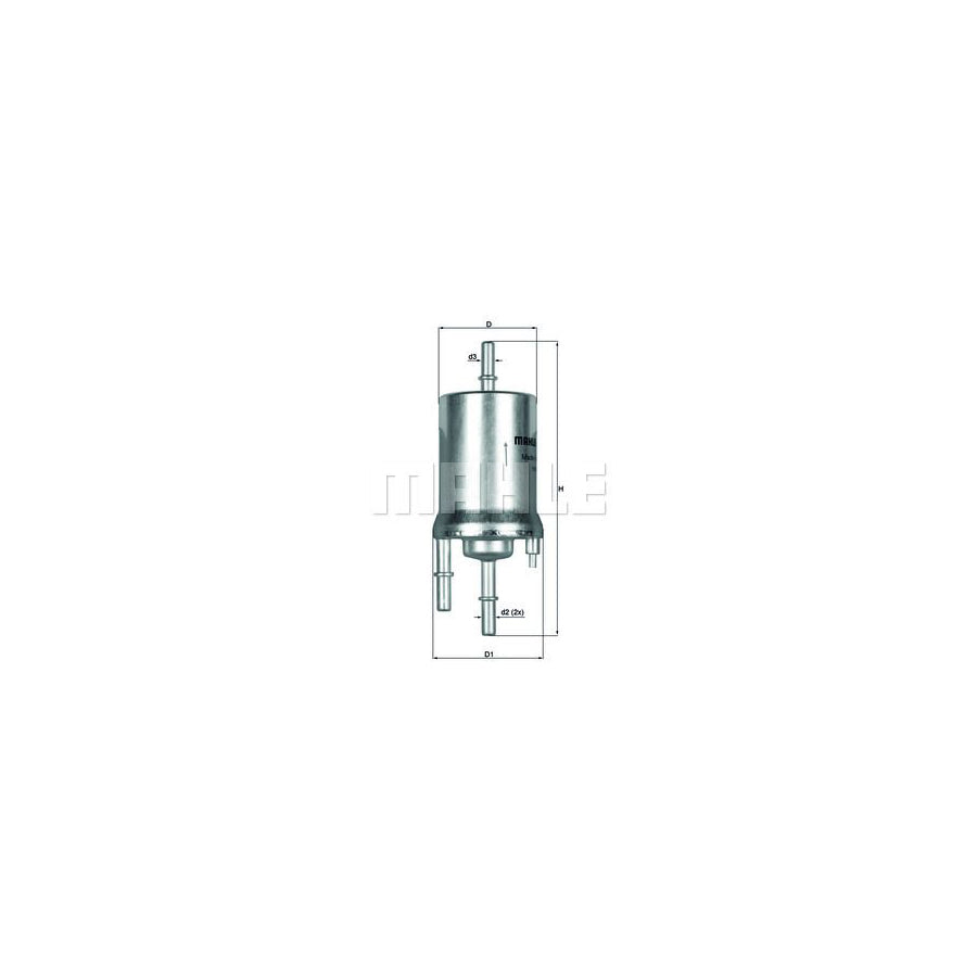MAHLE ORIGINAL KL 156/1 Fuel filter In-Line Filter