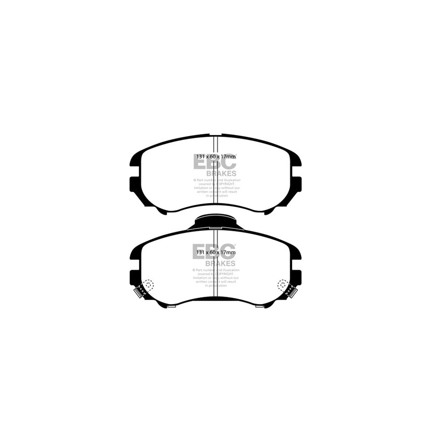 EBC DP21643 Hyundai Kia Greenstuff Front Brake Pads - Sumitomo/Akebono Caliper 2 | Duco Car Parts UK Car Parts