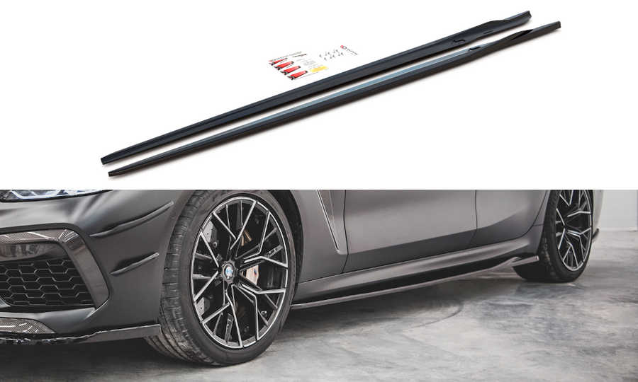 Maxton Design BM-M8-G16-GC-SD2T Side Skirts Diffusers V.2 BMW M8 Gran Coupe F93 / 8 Gran Coupe M-Pack G16 | Duco Car Parts UK Car Parts