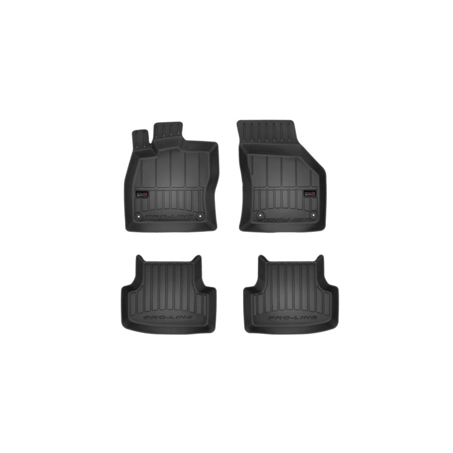FROGUM Tailored 3D407060 Floor mat set for SEAT LEON Elastomer, Front and Rear, Quantity: 4, Black, (LHD)