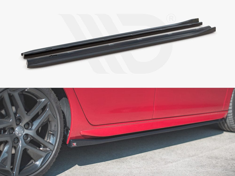 Maxton Design PE-308-2F-GT-SD1T Side Skirts Diffusers Peugeot 308 Gt MK2 Facelift (2017-) | Duco Car Parts UK Car Parts