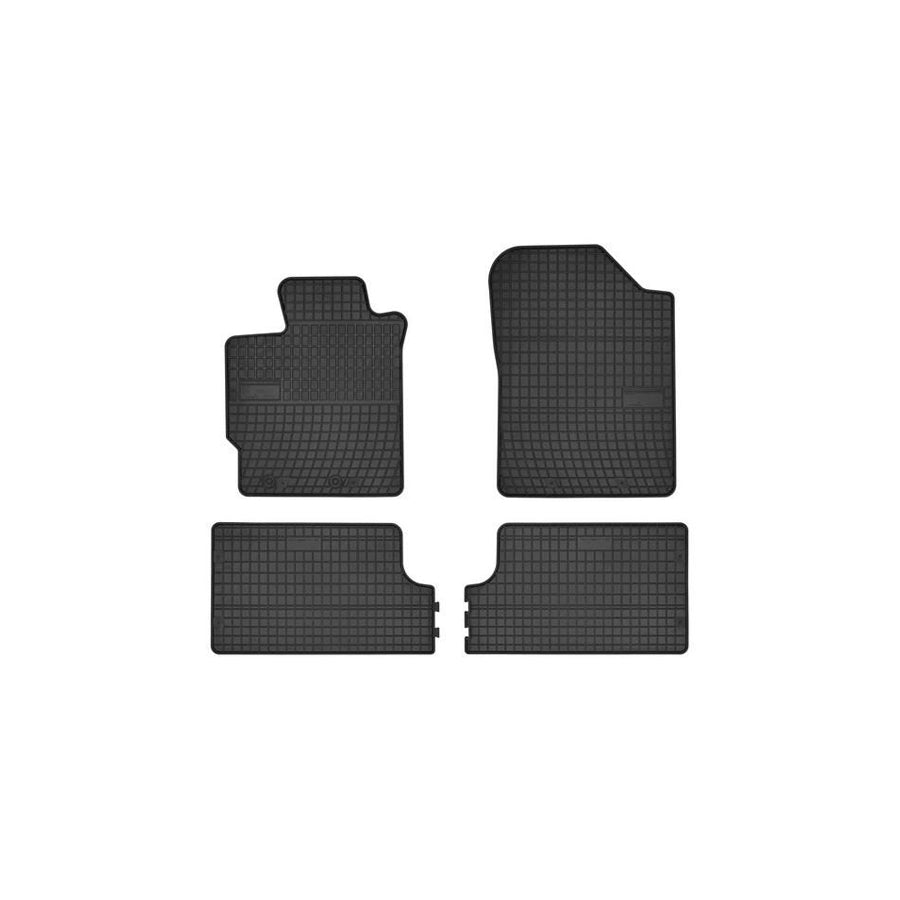 FROGUM Tailored 0808 Floor mat set for TOYOTA Yaris III Hatchback (XP13) Elastomer, Front and Rear, Quantity: 4, Black, (LHD)