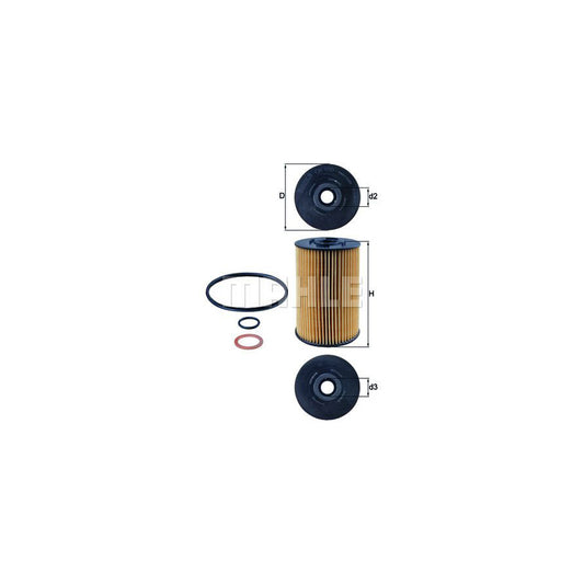 MAHLE ORIGINAL OX 150D1 Oil Filter Filter Insert