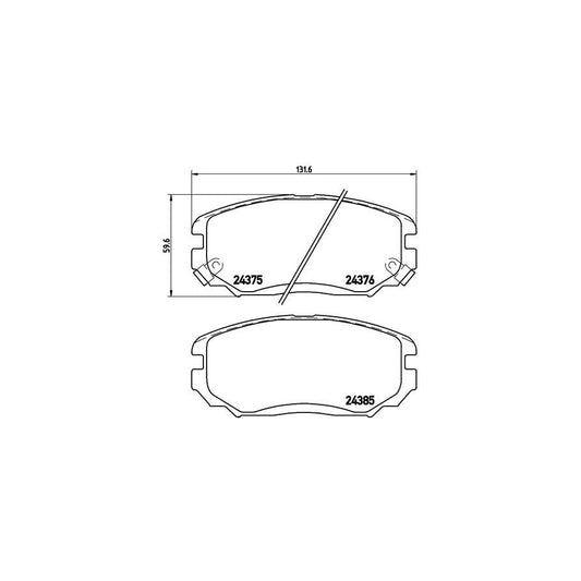 Brembo P 30 038 Brake Pad Set With Acoustic Wear Warning